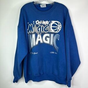 Vintage The Game NBA Orlando Magic Blue Crewneck Sweatshirt 90s XXL